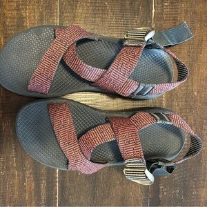 Chaco Red and Black Sandals